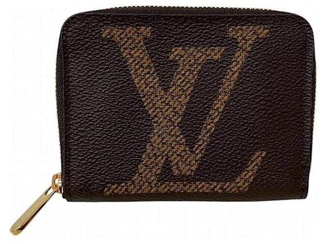 Louis Vuitton Monogram Giant Zippy Coin Purse Brown Patent leather  ref.2464884