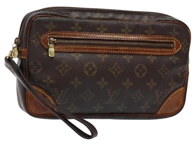 LOUIS VUITTON Clutch Marly Dragonne GM Monograma M51825 LV Auth hk2872 Lona  ref.2465109