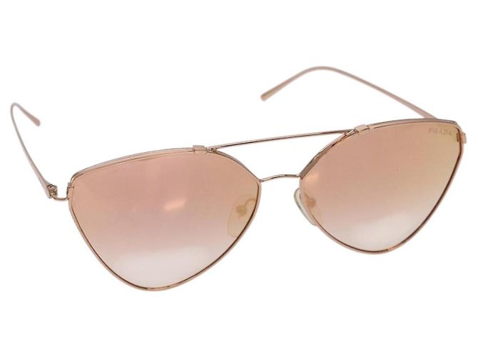 Gafas de sol PRADA de metal dorado Auth sw1398
