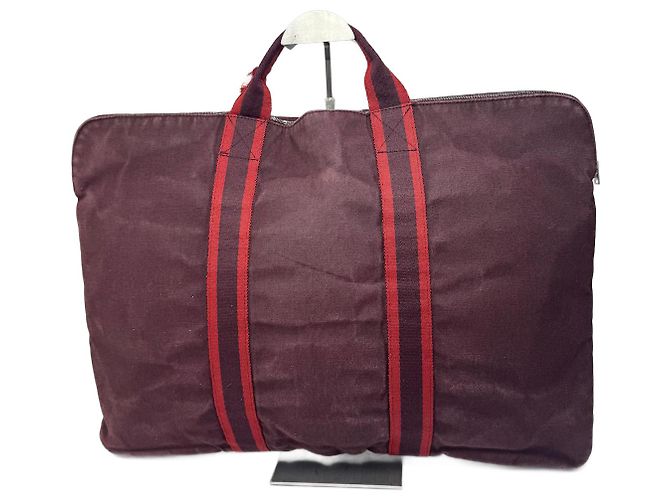 Vintage Hermès Reisetasche aus Canvas lila