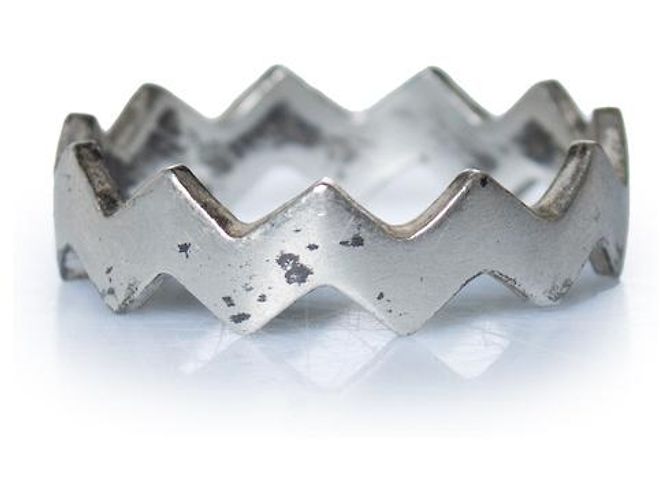 Autre Marque Mikia, silberner Zickzackring