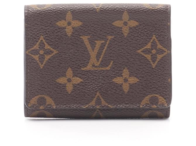 Louis Vuitton Envelope Carte de Visite Monogram Card Case Brown Cloth  ref.2465476