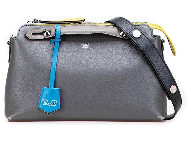 Fendi By The Way Leather 2way Bag Grey  ref.2465600