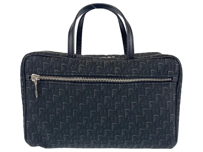 Dior Trotter Oblique Canvas/Leather Vanity Handbag Black  ref.2465741