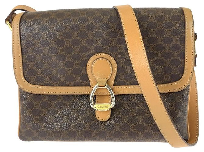 Céline Sac à épaule Macadam vintage Celine Marron