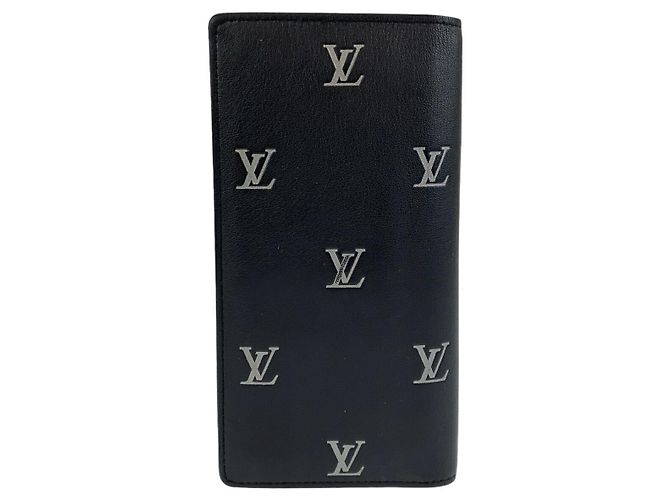 Louis Vuitton Blason Leder Langbörse Schwarz