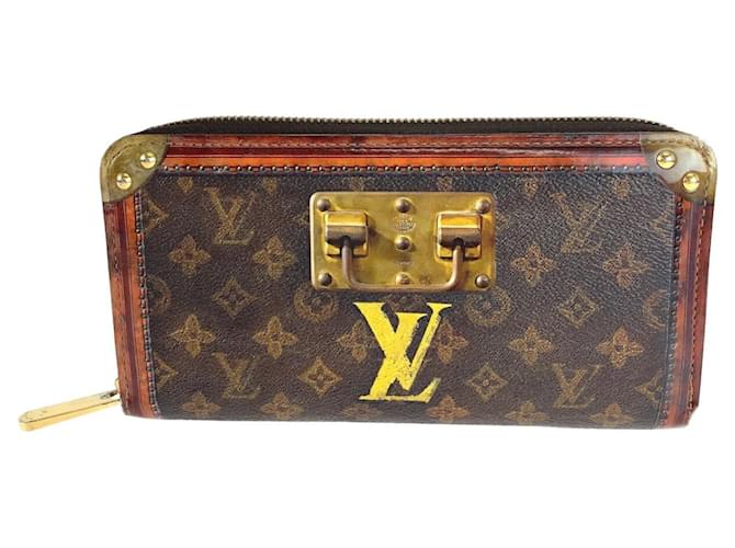 Louis Vuitton Monogram Canvas Zippy Wallet Brown Cloth  ref.2467026