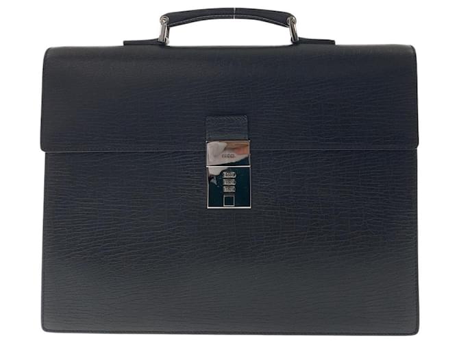 Gucci Leather Briefcase Black Pony-style calfskin  ref.2467501