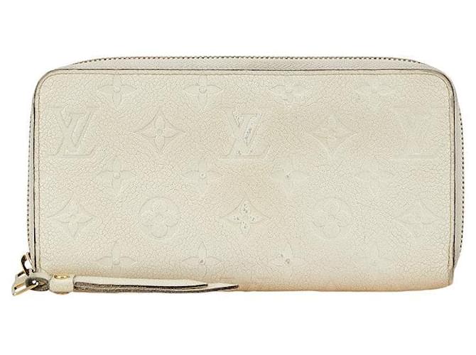 Louis Vuitton Zippy Wallet Monogram Empreinte Long Wallet White Leather  ref.2467577