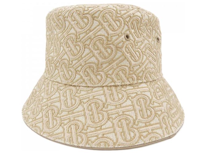 Cappello Burberry Marrone Beige Cotone