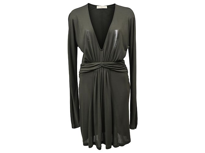Stella Mc Cartney Stella McCartney Jersey-Kleid aus grünem Polyester Olivgrün