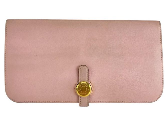 Cartera Larga Dogon Hermès Rosa Oro