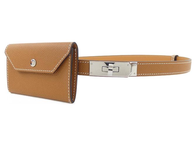 Hermès Hermes Kelly Pocket Leather Belt Brown