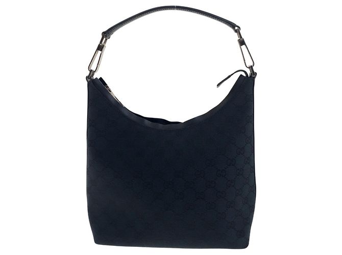 Borsa a Spalla Gucci GG in Tela Nera Nero