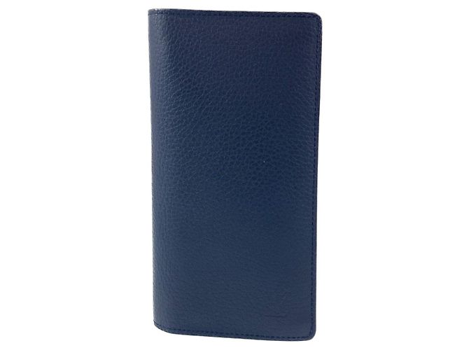 Louis Vuitton Taurillon Leather Long Wallet Blue