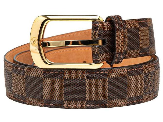 Louis Vuitton Sangle Ellipse Damier Gürtel Braun