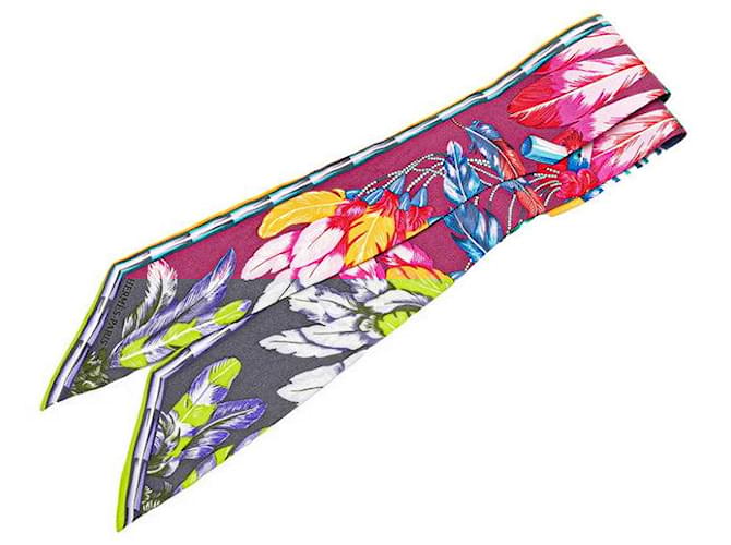 Écharpe en soie Hermès Brésil Orange  ref.2468325