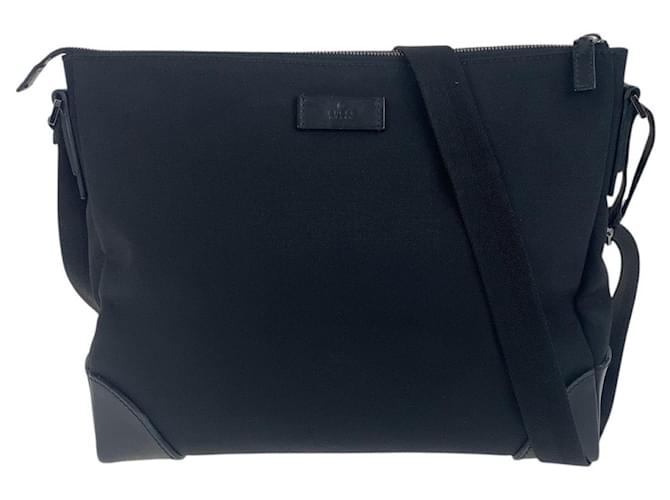 Gucci Nylon/Leather Messenger Bag Black  ref.2468672