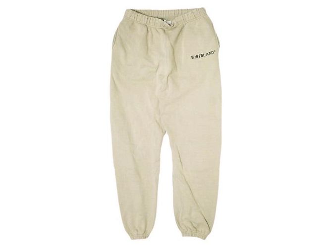 Autre Marque Pantalones de algodón con estampado de logo WHITELAND 21SS Beige