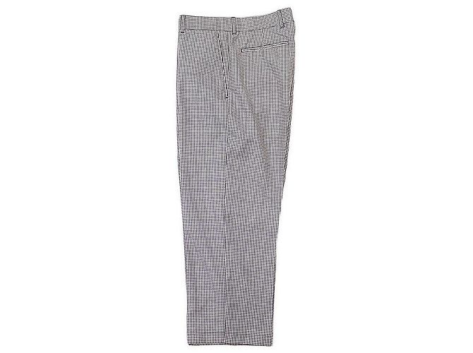 Calças de lã de mohair e seda Dior Marrom Branco