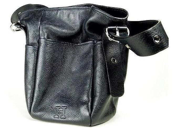 Autre Marque Bolsa de Ombro de Couro Hirofu Azul