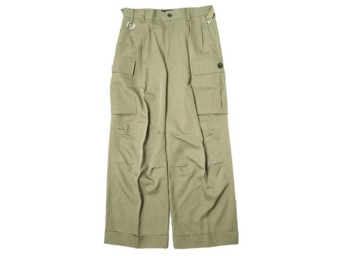 Autre Marque th products CARGO PANTS Wool Pants Beige Khaki