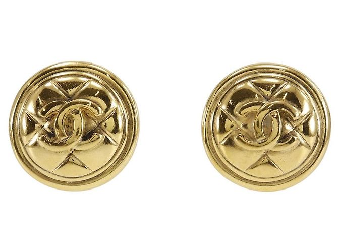 Orecchini Matelassé Chanel D'oro 