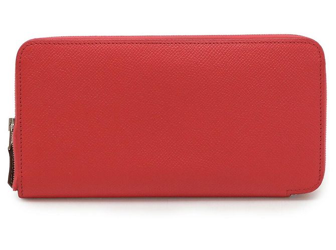 Cartera Hermès Azap Long de seda en cuero Epsom Rosa