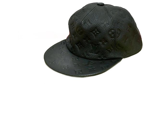 Cappellino Louis Vuitton Monogram Cuir Cotton Nero