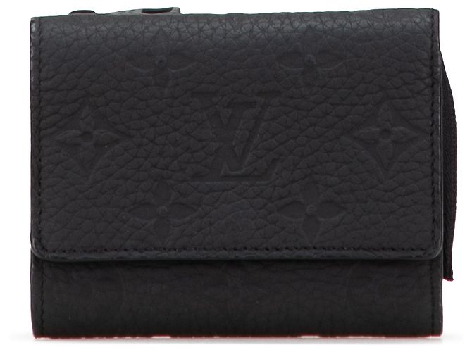 Louis Vuitton Black Monogram Taurillon Slender Pilot Wallet