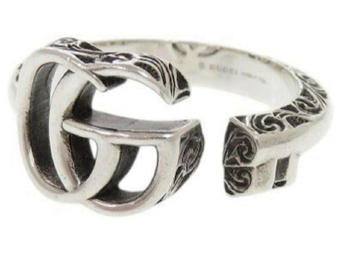 Gucci Double G Band Ring Silvery Silver  ref.2471368