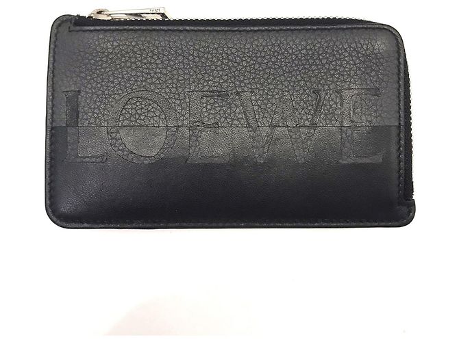 Loewe Fragment Case Coin Purse Brown Black