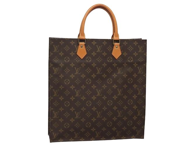 LOUIS VUITTON Monogram Sac Plat Handtasche M51140 LV Auth 139896 Monogramm