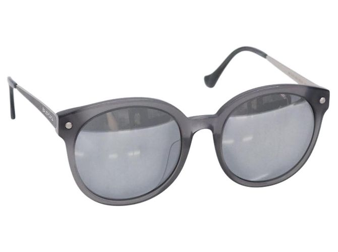 Occhiali da sole BALENCIAGA in plastica nera Auth sw1377 Nero