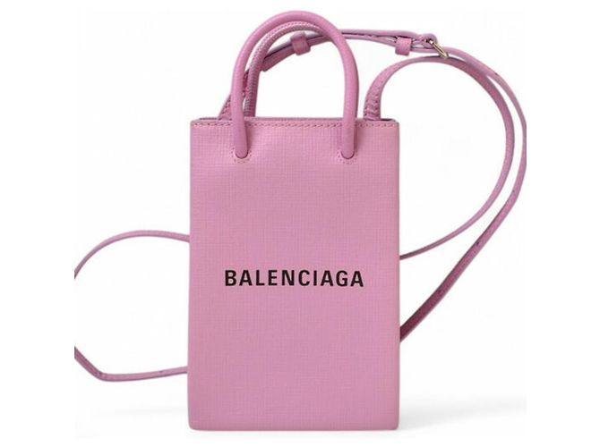 Bolsa de ombro de couro roxa Balenciaga Roxo