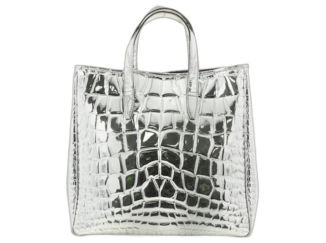 YVES SAINT LAURENT RIVE GAUCHE Cabas Raspail argent bon état Argenté 