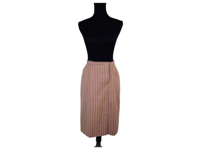 Cacharel Cacaharel Midi-Kleid aus Wolle Hellbraun