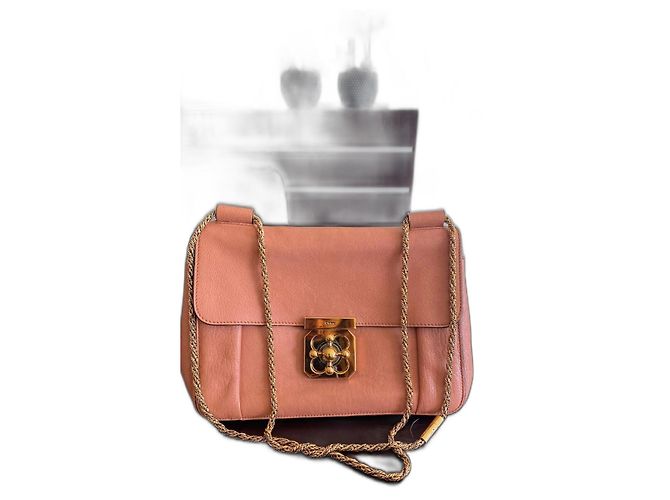 Chloé Elsie Shoulder Bag Pink Leather
