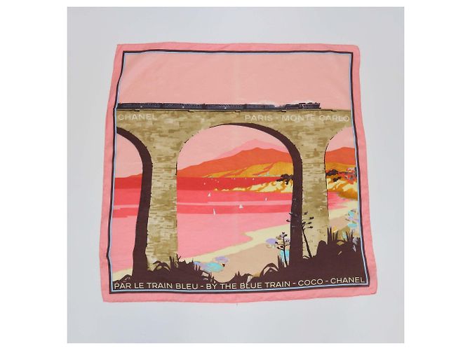 Foulard in seta Coco Multicolore By The Blue Train di Chanel
