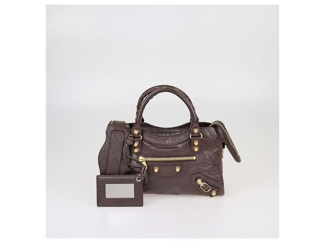 Balenciaga Cacao Mini RGH Leather Classic City Bag  ref.2472255