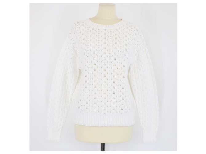 Weißer Häkelpullover von Chanel