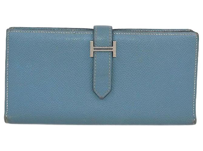 Hermès Cartera Bearn Epsom Azul Jean Hermes