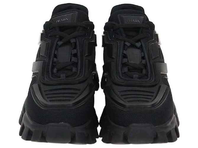 Prada schwarze Stoff- und Gummisneaker Cloudburst Thunder