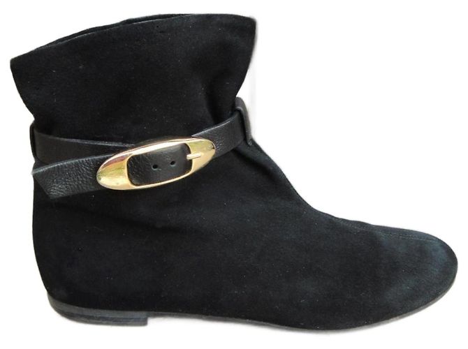 Bottines Giuseppe Zanotti en daim noir