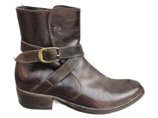 Autre Marque Pete Sorensen Leather Boots Dark Brown