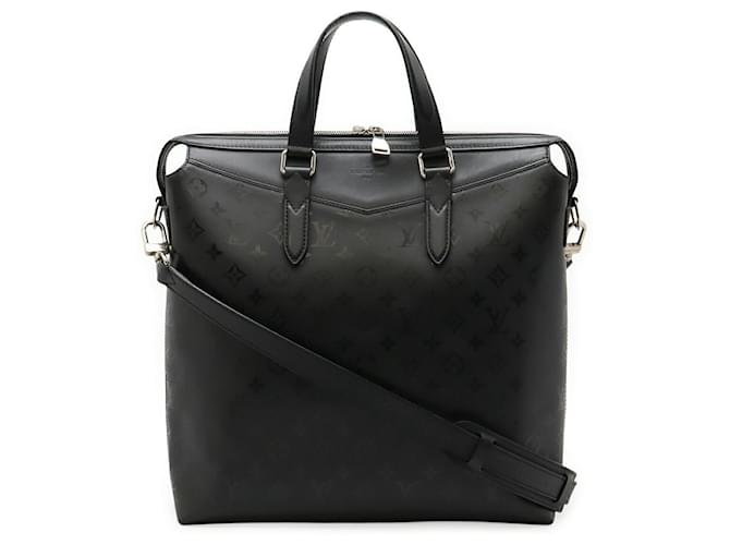 Louis Vuitton Monogram Illusion Leather Tote Briefcase Black  ref.2472652