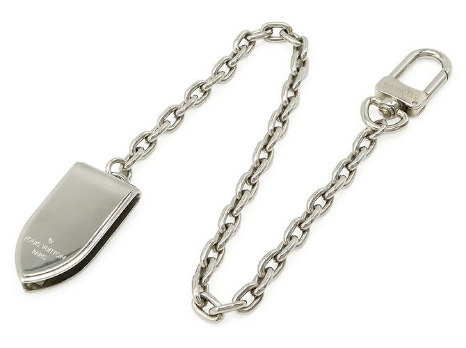 Louis Vuitton Geldclip mit Kette Silber Metallisch
