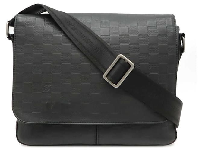 Louis Vuitton Damier Infini District PM Shoulder Bag N41286 Black Leather  ref.2473320