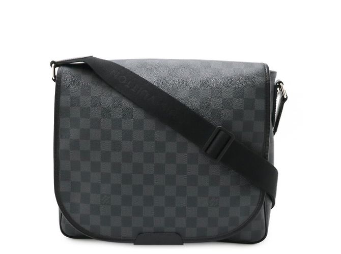 Louis Vuitton Damier Graphite Daniel MM Shoulder Bag N58029 Black
