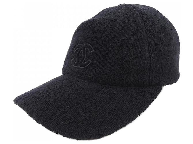 Gorra de algodón Chanel Negro